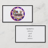 Las Vegas Welcome Sign Red & Blue Poker Chip Visitekaartje (Voorkant / Achterkant)