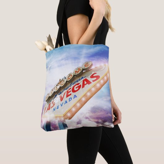Las Vegas Welcome Sign Tote Bag (Dichtbij)