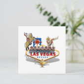Las Vegas Welkom Bord Kaart (Staand voorkant)
