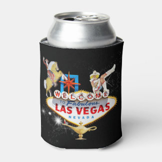 Las Vegas Welkom Bord Tegen Sterrenachtergrond Blikjeskoeler