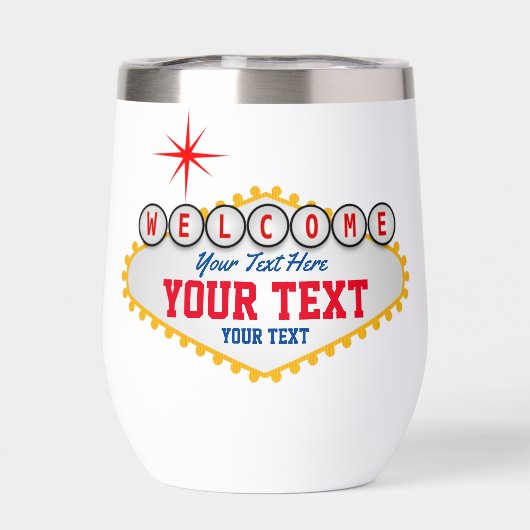 Las Vegas Welkom Jouw tekst (Achterkant)