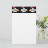 Las Vegas Welkomstbord Briefpapier (Staand voorkant)