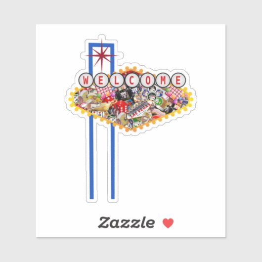 Las Vegas Welkomstbord - Gamblers Delight Sticker (Vel)