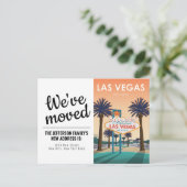 Las Vegas Welkomstbord Sunset  We hebben verhuisd Briefkaart (Staand voorkant)