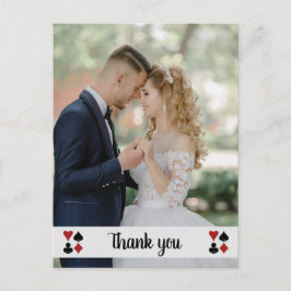 Las Vegas with Photo Wedding Bedankt Briefkaart