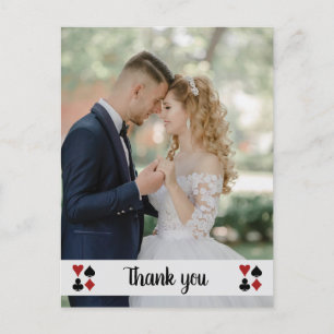 Las Vegas with Photo Wedding Bedankt Briefkaart