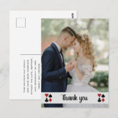 Las Vegas with Photo Wedding Bedankt Briefkaart (Voorkant / Achterkant)