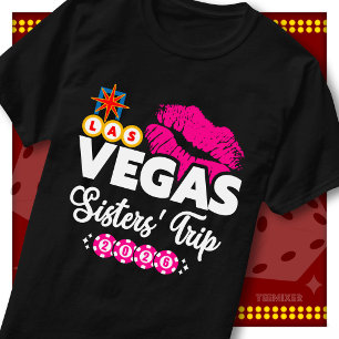 Las Vegas Zusters Trip 2026 Meisjesreis Ster Kus T-shirt
