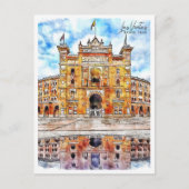 Las Ventas Madrid Spanje Reisplaats Waterverf Briefkaart (Voorkant)