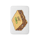 Lasagna cartoon illustratie badmat (Voorkant Verticaal)