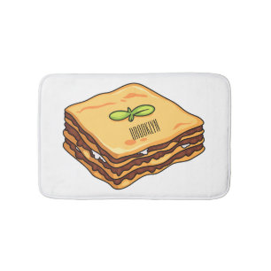 Lasagna cartoon illustratie badmat