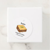 Lasagna cartoon illustratie bedankjes labels (In situ)