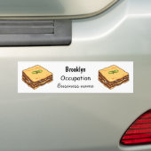 Lasagna cartoon illustratie bumpersticker (Op auto)