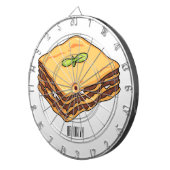 Lasagna cartoon illustratie dartbord (Voorkant Rechts)