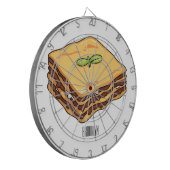 Lasagna cartoon illustratie dartbord (Voorkant Links)
