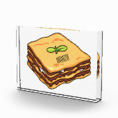 Lasagna cartoon illustratie fotoblokken (Rechts)