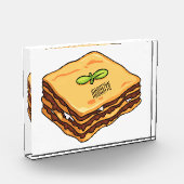 Lasagna cartoon illustratie fotoblokken (Links)