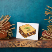 Lasagna cartoon illustratie fotoplaat (Zijkant)