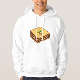 Lasagna cartoon illustratie hoodie