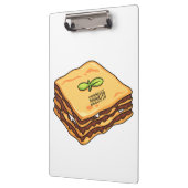 Lasagna cartoon illustratie klembord (Links)