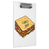 Lasagna cartoon illustratie klembord (Rechts)