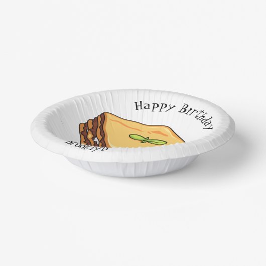 Lasagna cartoon illustratie papieren kommen (Gebogen)