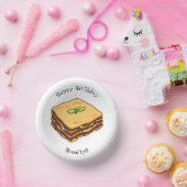 Lasagna cartoon illustratie papieren kommen (Feest)