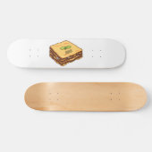 Lasagna cartoon illustratie persoonlijk skateboard (Horizontaal)