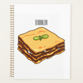 Lasagna cartoon illustratie planner (Voorkant)