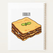 Lasagna cartoon illustratie planner (Achterkant)