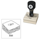 Lasagna cartoon illustratie rubberstempel (Gestempeld)