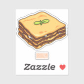 Lasagna cartoon illustratie sticker (Vel)