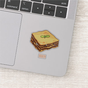 Lasagna cartoon illustratie sticker