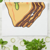 Lasagna cartoon illustratie theedoek (Gevouwen)