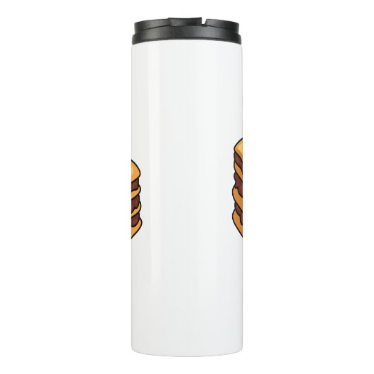 Lasagna cartoon illustratie thermosbeker (Achterkant)