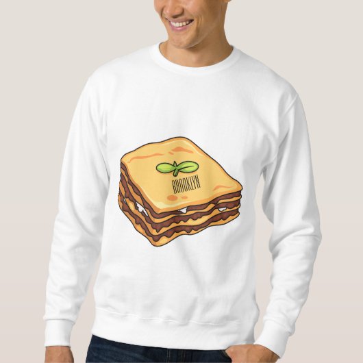 Lasagna cartoon illustratie trui (Voorkant)