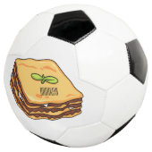 Lasagna cartoon illustratie voetbal (Drie kwart)