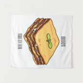 Lasagna cartoon illustratie wandkleed (Voorkant (horizontaal))
