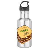Lasagna cartoon illustratie waterfles  (Voorkant)