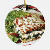 Lasagna Dinner Keramisch Ornament (Voorkant)