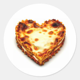 Lasagna Heart Ronde Sticker