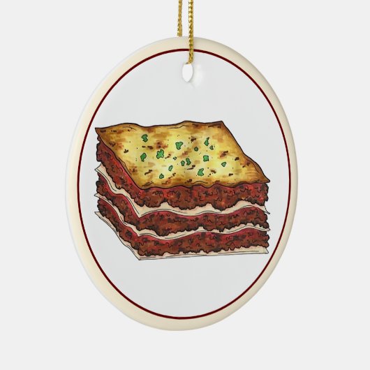 Lasagna Lasagna Italiaans-Amerikaanse keukengerei Keramisch Ornament (Rechts)