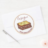 Lasagna Lasagna Italiaans-Amerikaanse keukengerei Ronde Sticker (Envelop)