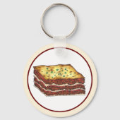 Lasagna Lasagna Italiaans-Amerikaanse keukengerei Sleutelhanger (Voorkant)