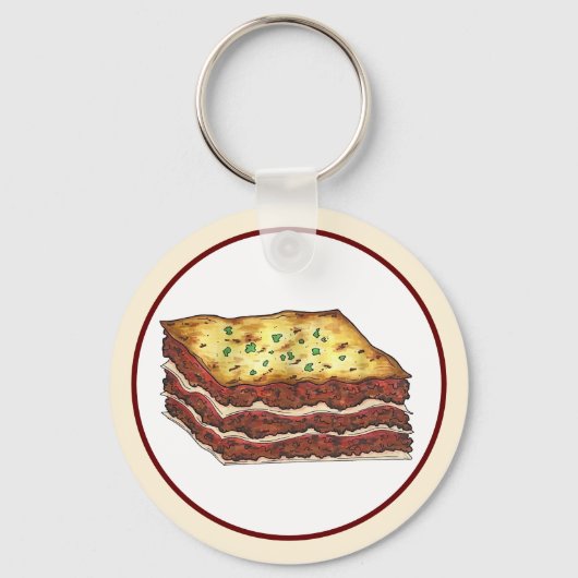 Lasagna Lasagna Italiaans-Amerikaanse keukengerei Sleutelhanger (Voorkant)