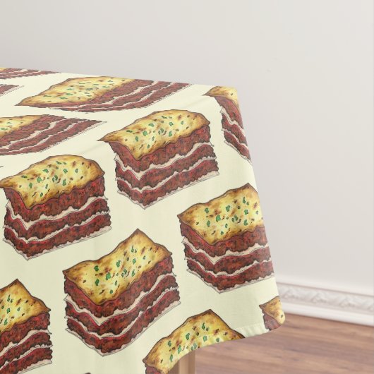 Lasagna Lasagna Restaurant Voedsel Italiaans Vlees Tafelkleed (Voorbeeld)