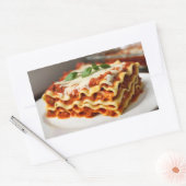 Lasagna Rechthoekige Sticker (Envelop)