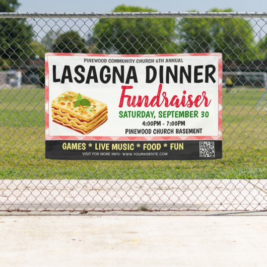 Lasagne diner fondsenwerving Banner (Insitu)