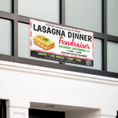 Lasagne diner fondsenwerving Banner (Buitenkant Gebouw)
