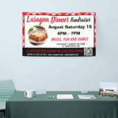 Lasagne Diner rood Fundraiser Banner (Beurs)